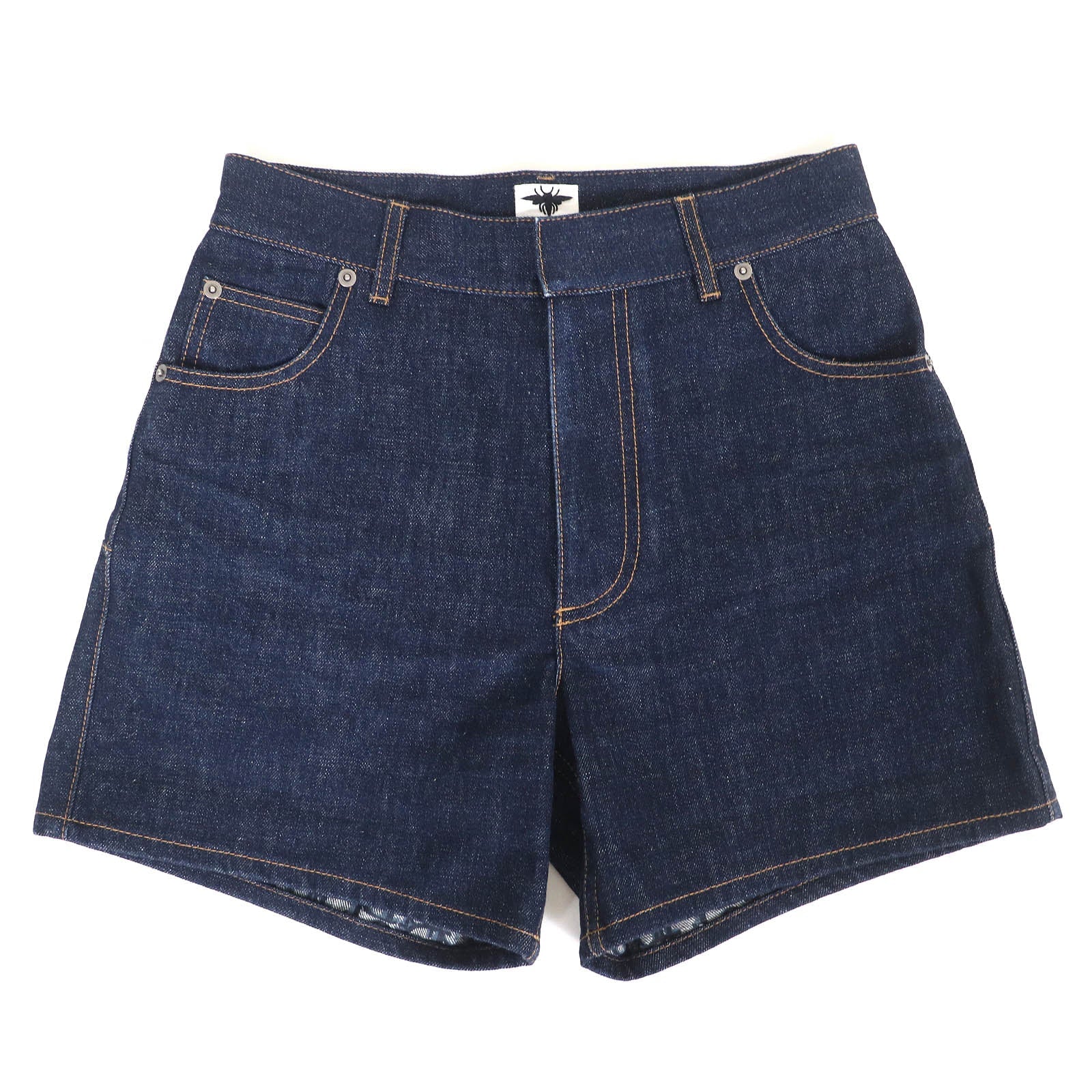 Excellent Christian Dior Shorts Oblique lining, logo patch, denim 36 512P44A3426