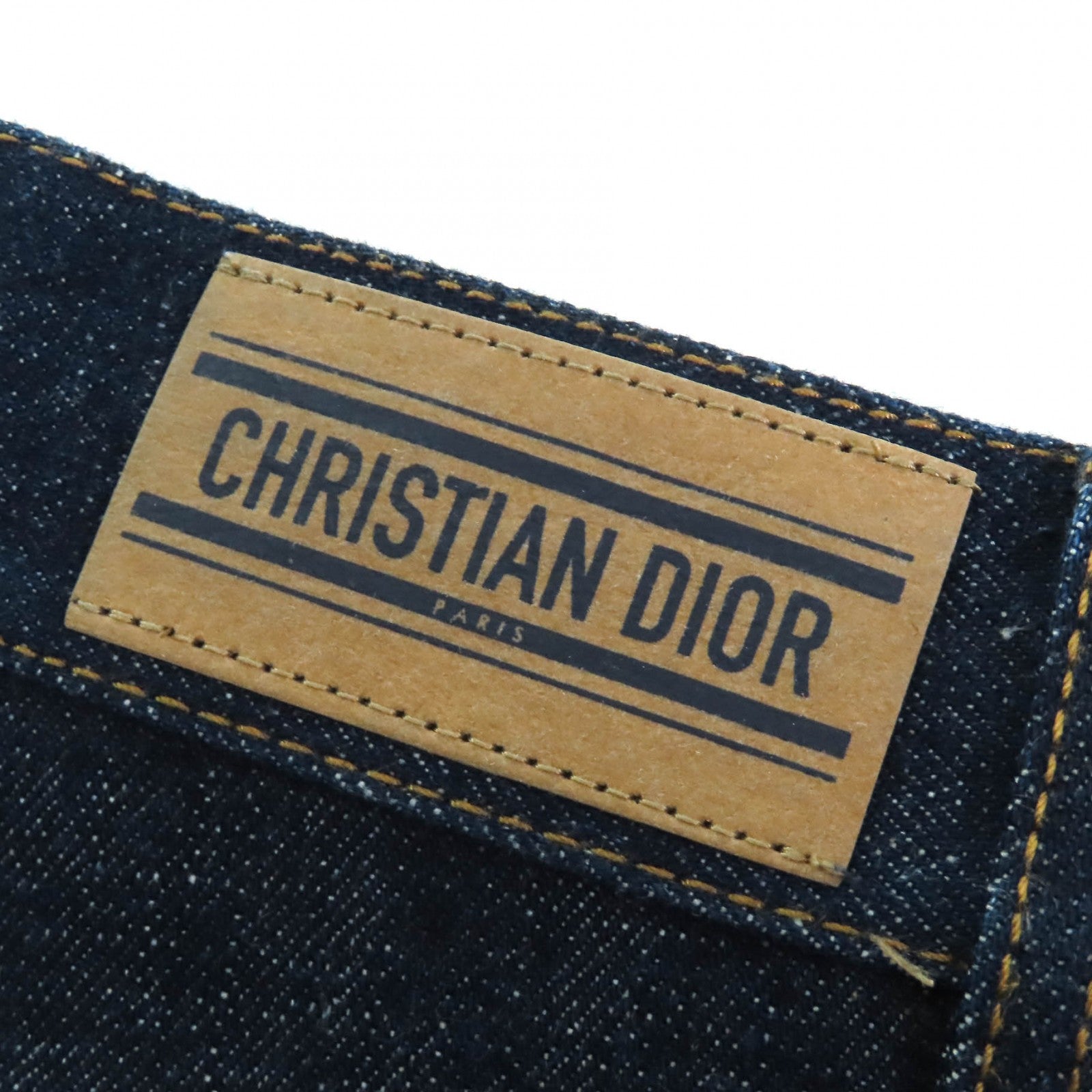 Excellent Christian Dior Shorts Oblique lining, logo patch, denim 36 512P44A3426