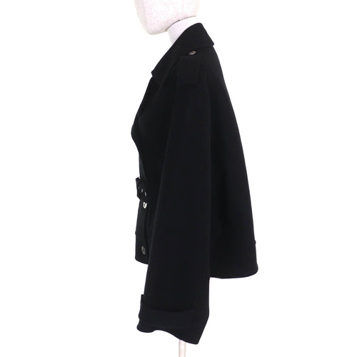 Christian Dior Belted, double-faced, oversized pea coat black 40 510C62A0060