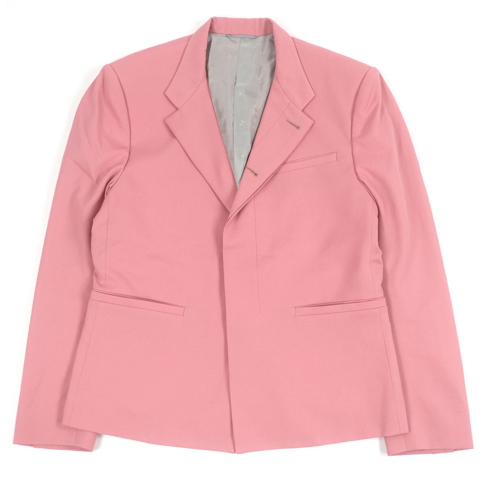 Excellent DIOR×Cactus Jack Jacket Officer collar jacket pink wool mens 48 283C251A4739