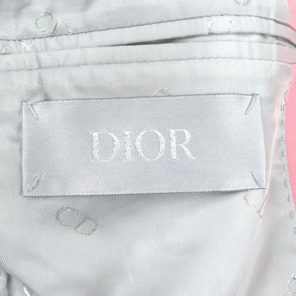 Excellent DIOR×Cactus Jack Jacket Officer collar jacket pink wool mens 48 283C251A4739