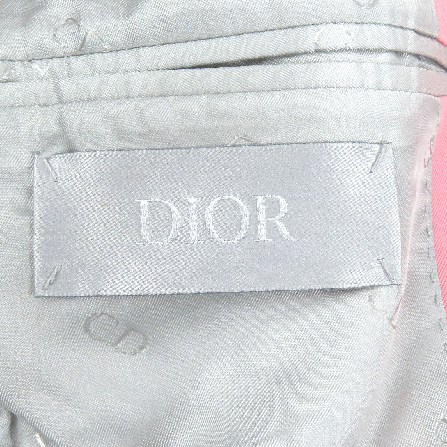 Excellent DIOR×Cactus Jack Jacket Officer collar jacket pink wool mens 48 283C251A4739