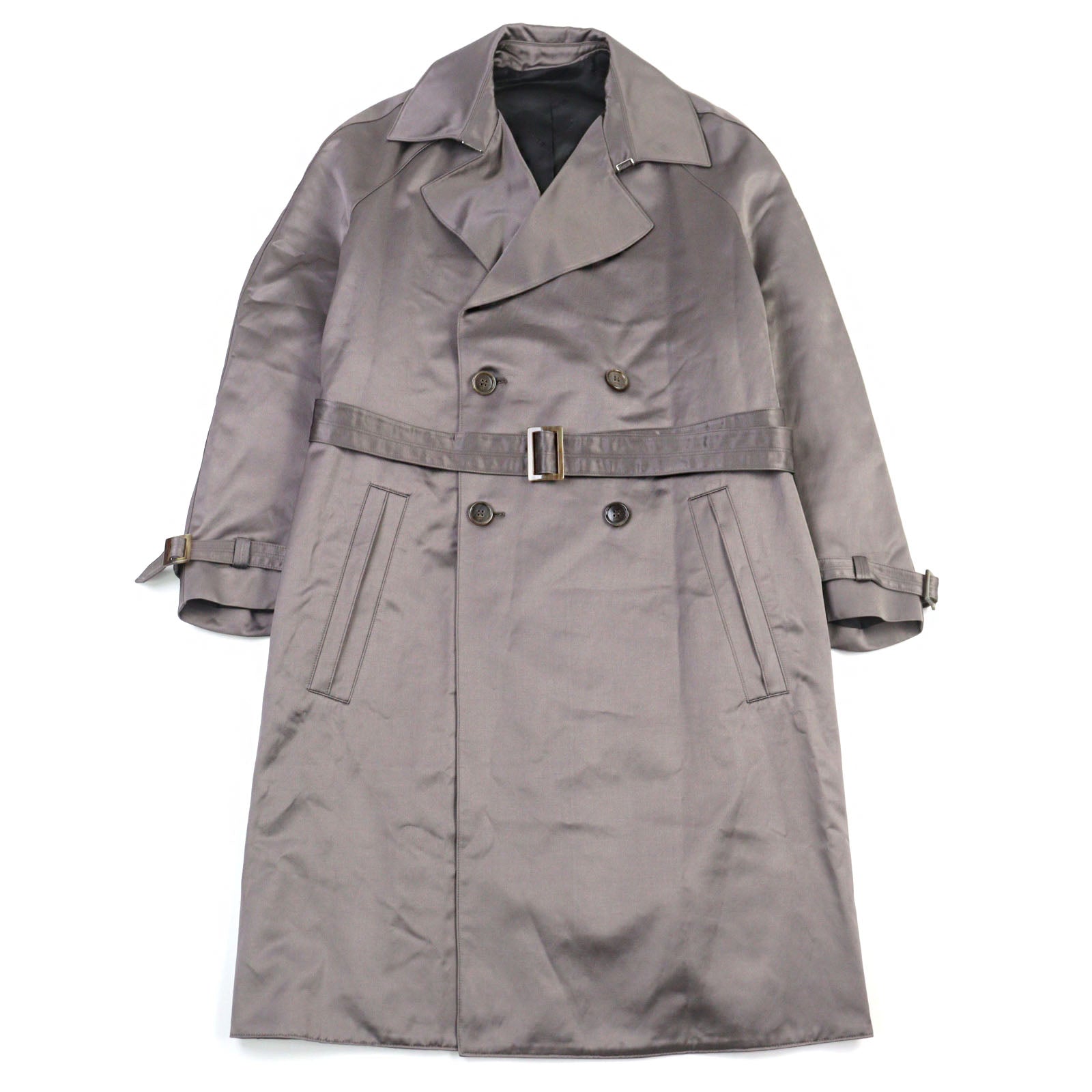 Excellent DIOR trench coat Technical cotton satin with logo button cotton 42 943C301A4698