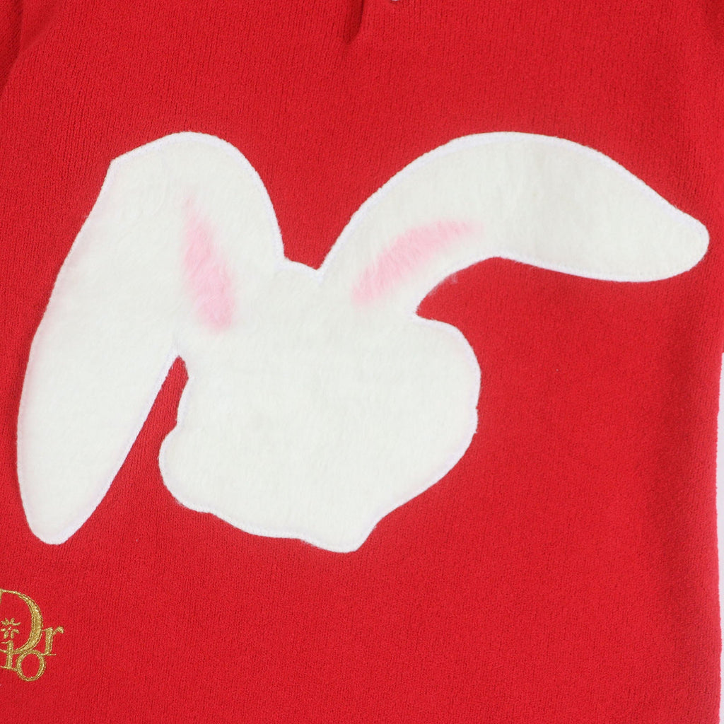 Excellent DIOR×ERL Short sleeve polo shirt Rabbit Red cotton mens XS 313M831AT498
