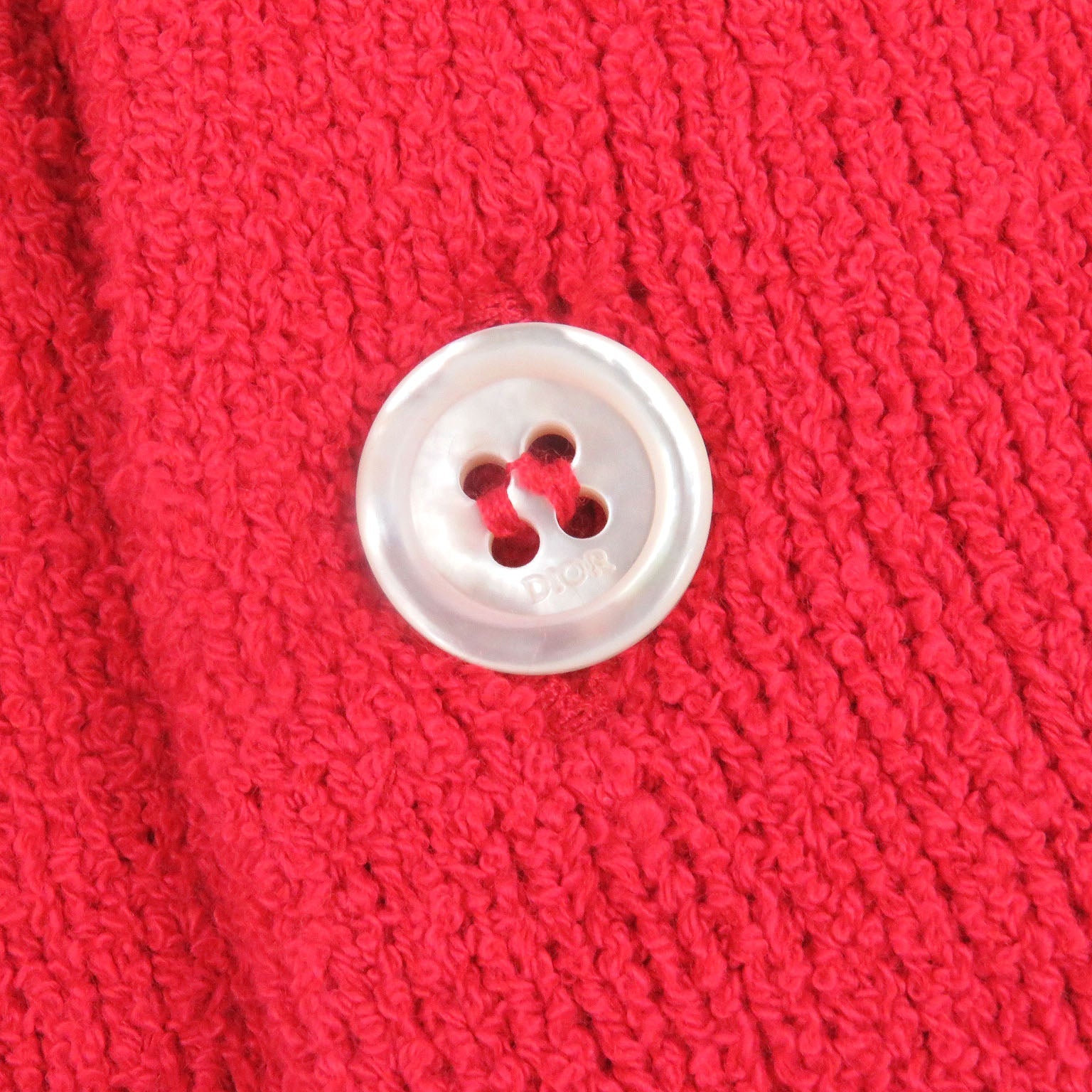 Excellent DIOR×ERL Short sleeve polo shirt Rabbit Red cotton mens XS 313M831AT498