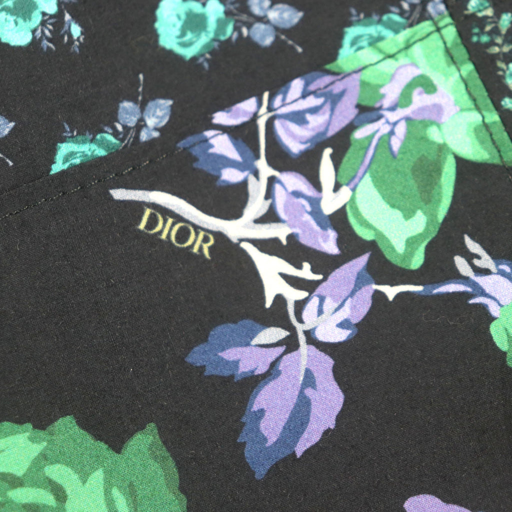 Excellent DIOR Short sleeve shirt Green black cotton mens 40 293C517A5679