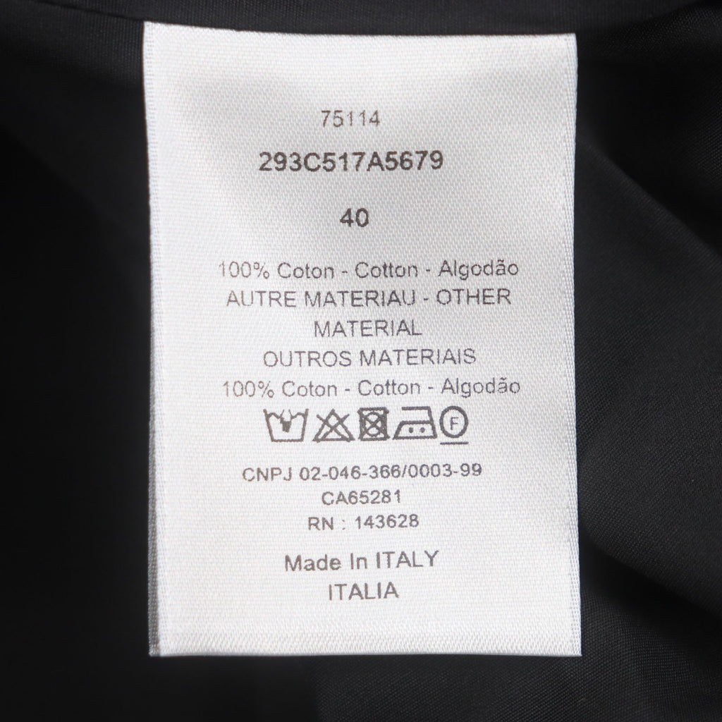 Excellent DIOR Short sleeve shirt Green black cotton mens 40 293C517A5679