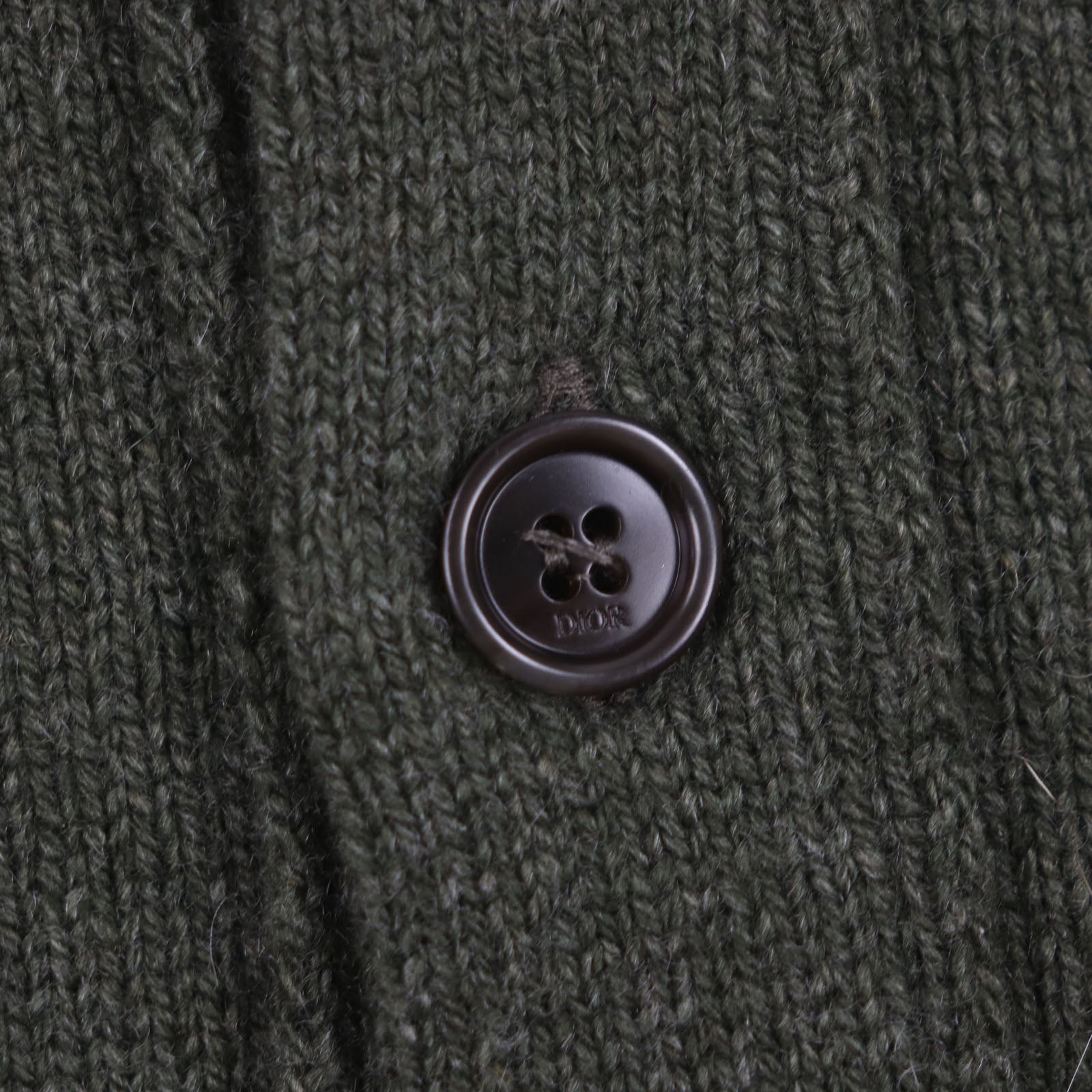 Pristine DIOR cardigan khaki cashmere mens M 243M230AT474