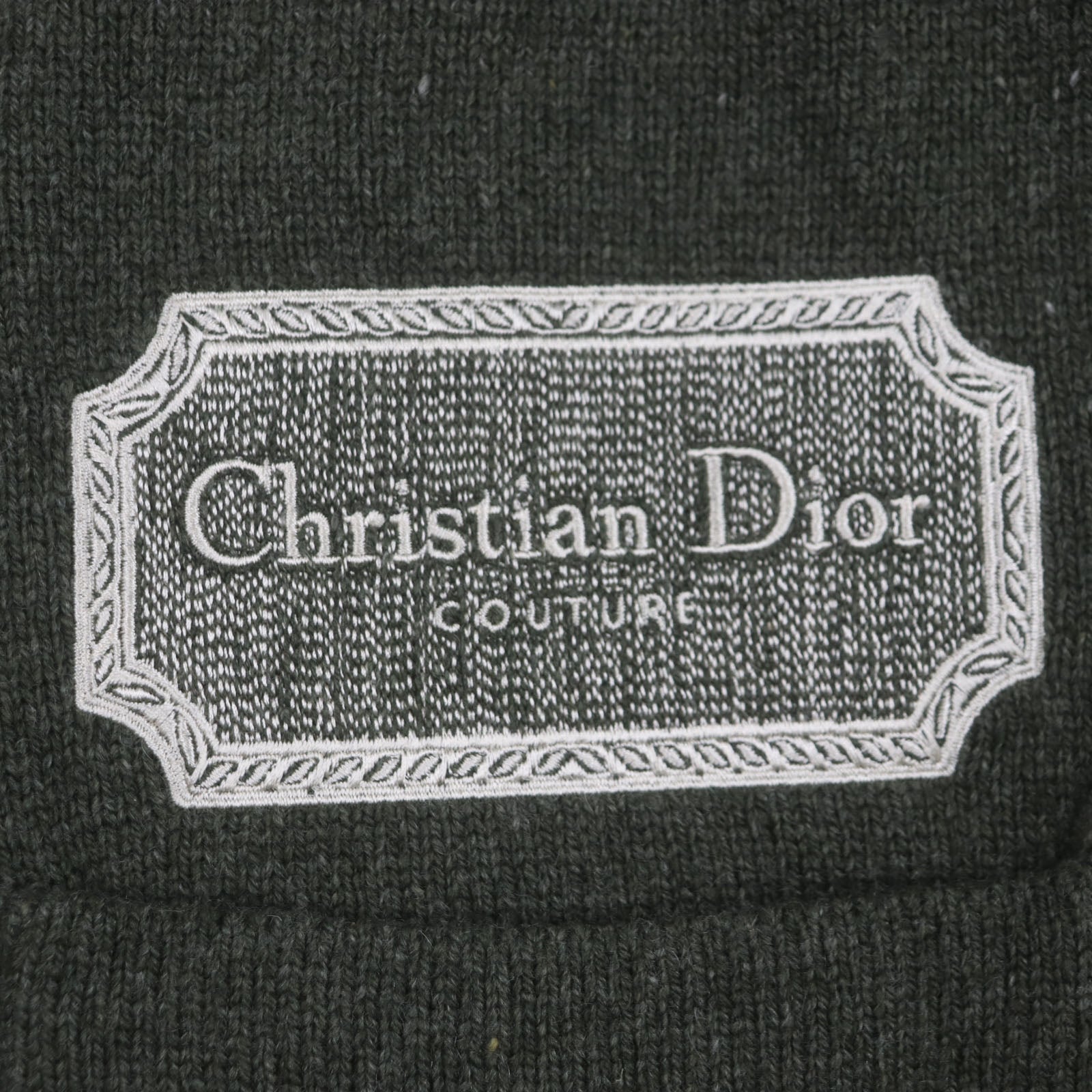 Pristine DIOR cardigan khaki cashmere mens M 243M230AT474