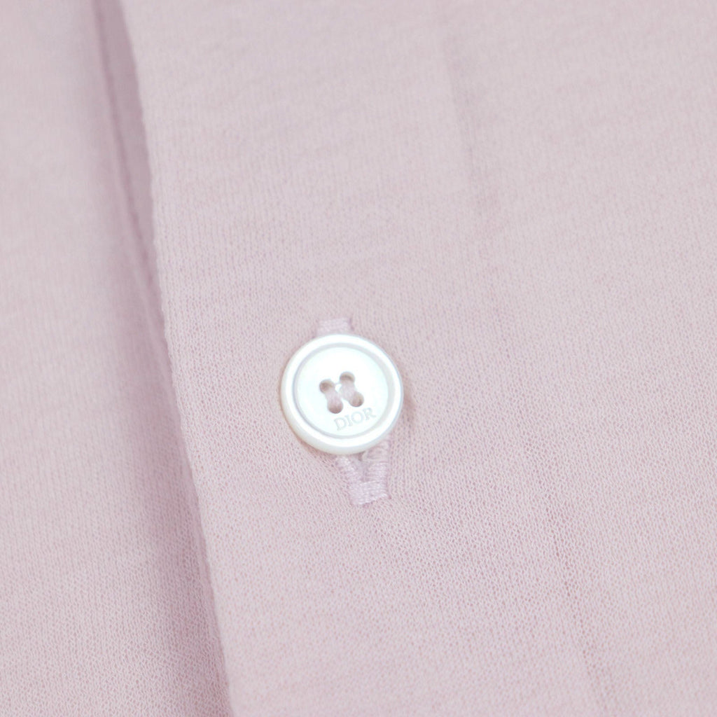 Excellent DIOR Long sleeve polo shirt pink cotton mens S 243J831A0800