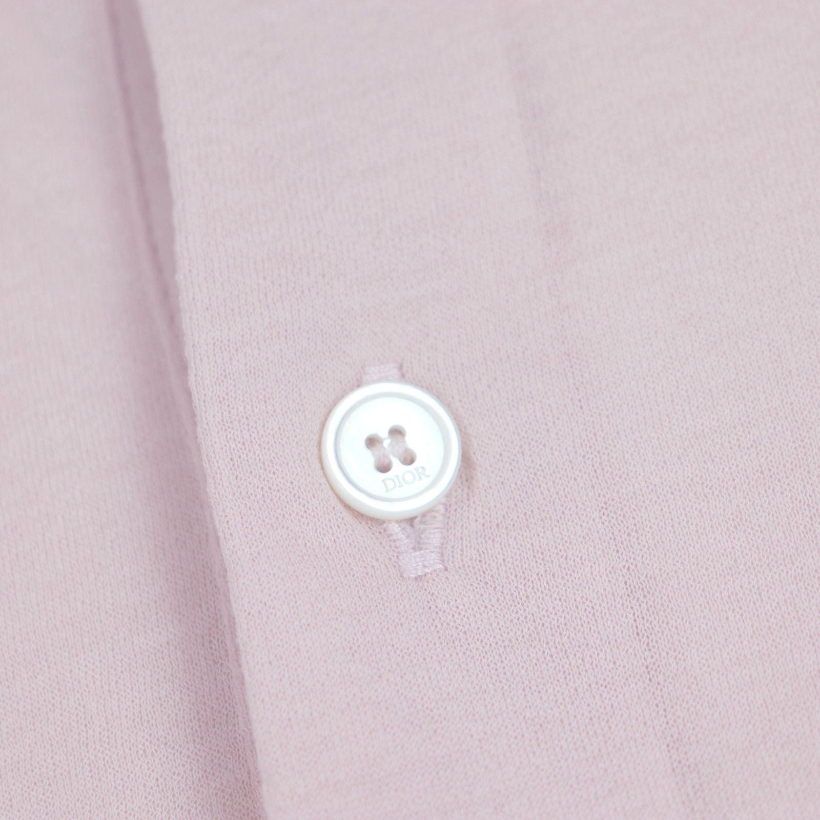 Excellent DIOR Long sleeve polo shirt pink cotton mens S 243J831A0800