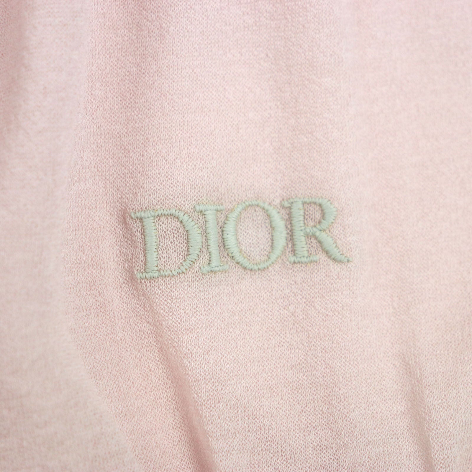 Excellent DIOR Long sleeve polo shirt pink cotton mens S 243J831A0800