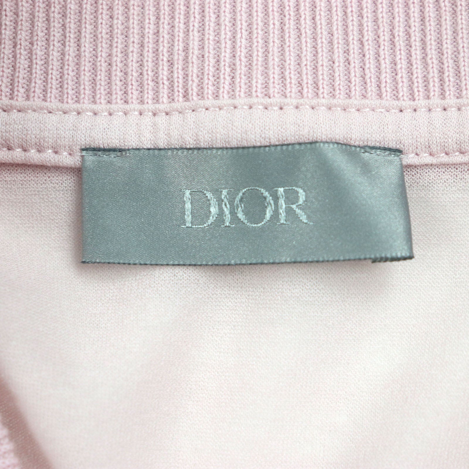 Excellent DIOR Long sleeve polo shirt pink cotton mens S 243J831A0800