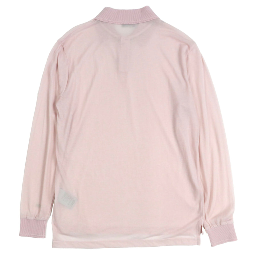 Excellent DIOR Long sleeve polo shirt pink cotton mens S 243J831A0800