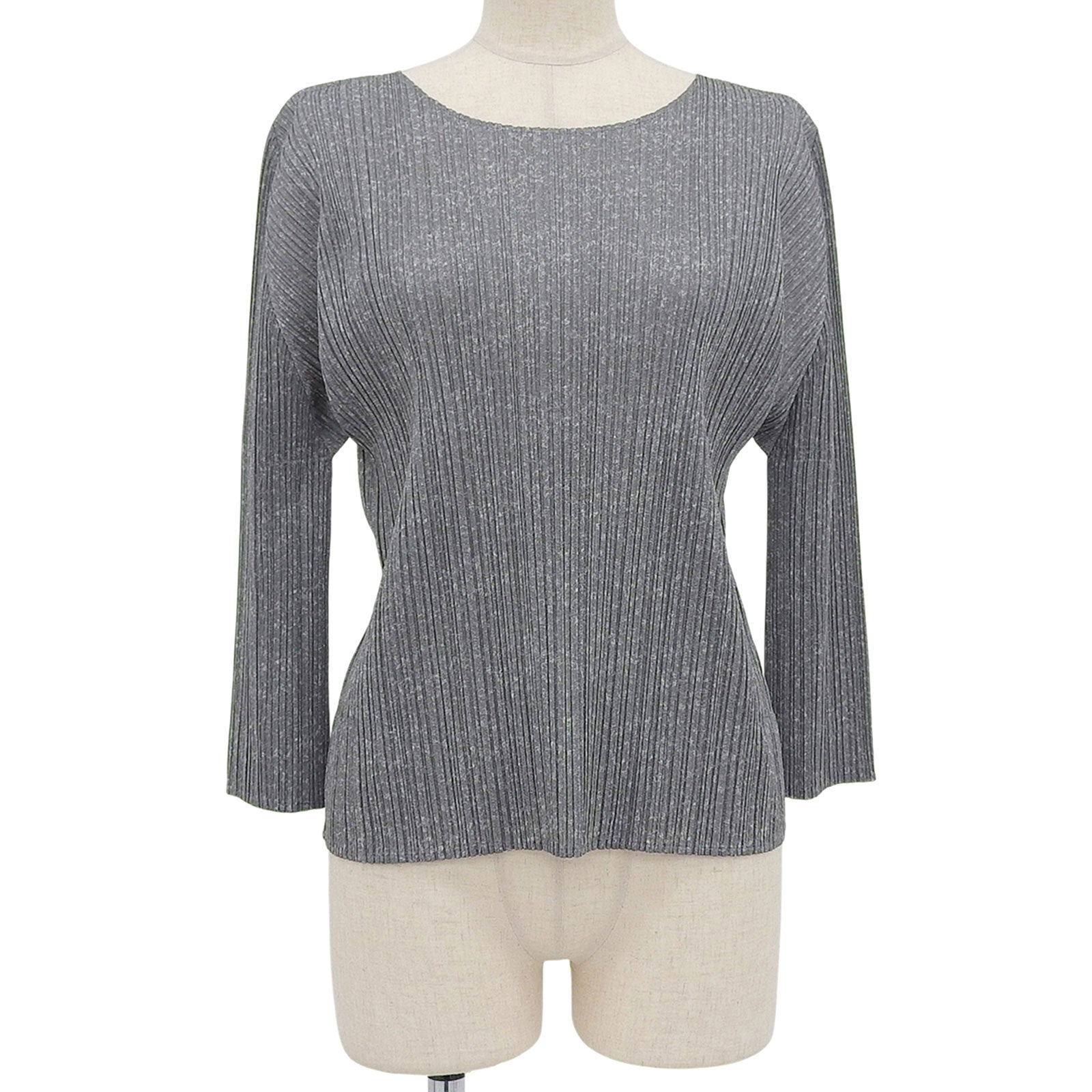 Excellent PLEATS PLEASE tops gray polyester Women 3 PP01-JK112