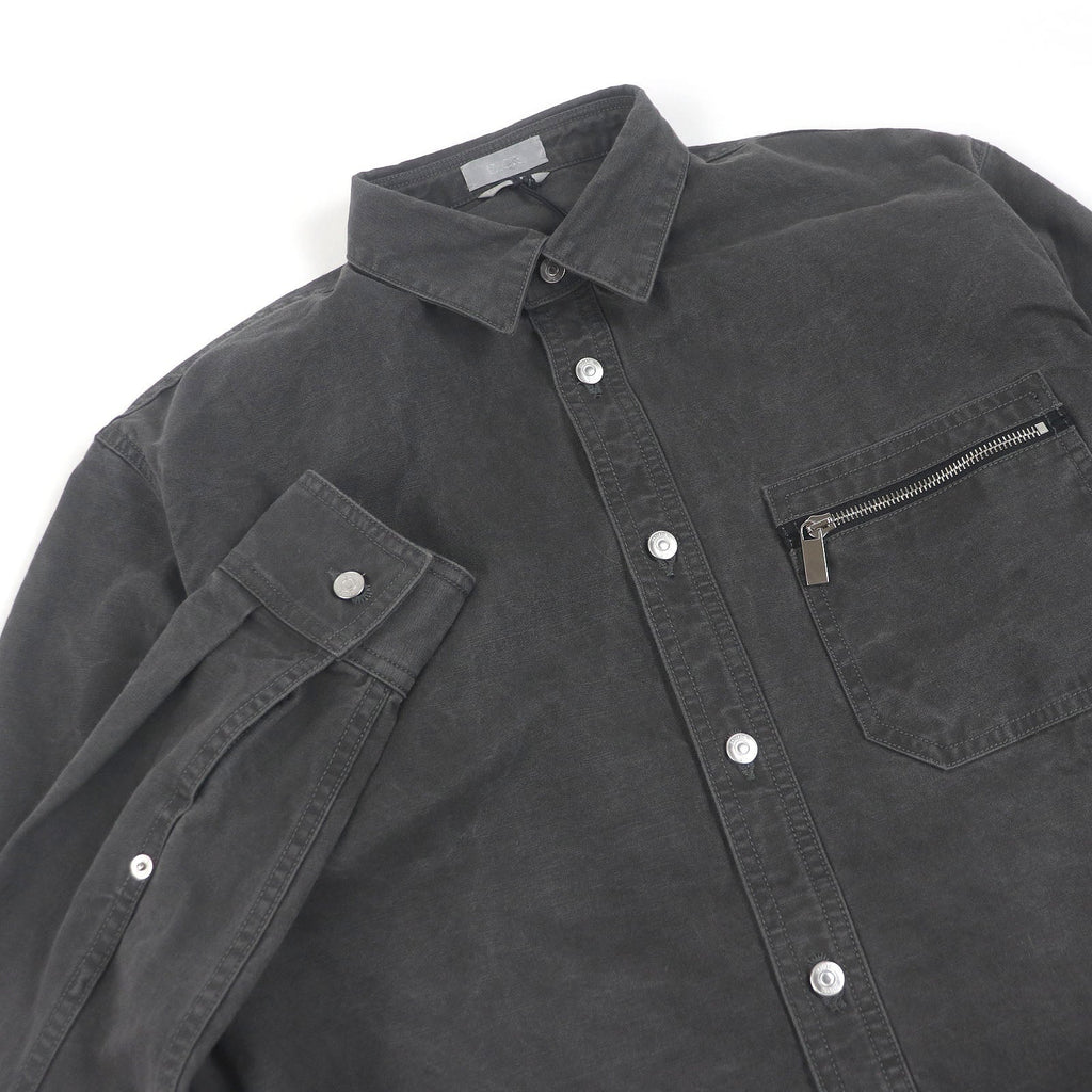 Pristine DIOR Long sleeve shirt Couture washed finish gray 39 383D587AY520