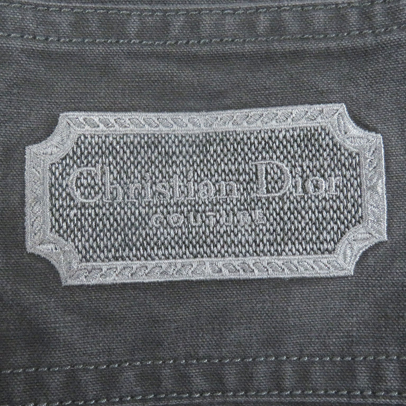 Pristine DIOR Long sleeve shirt Couture washed finish gray 39 383D587AY520