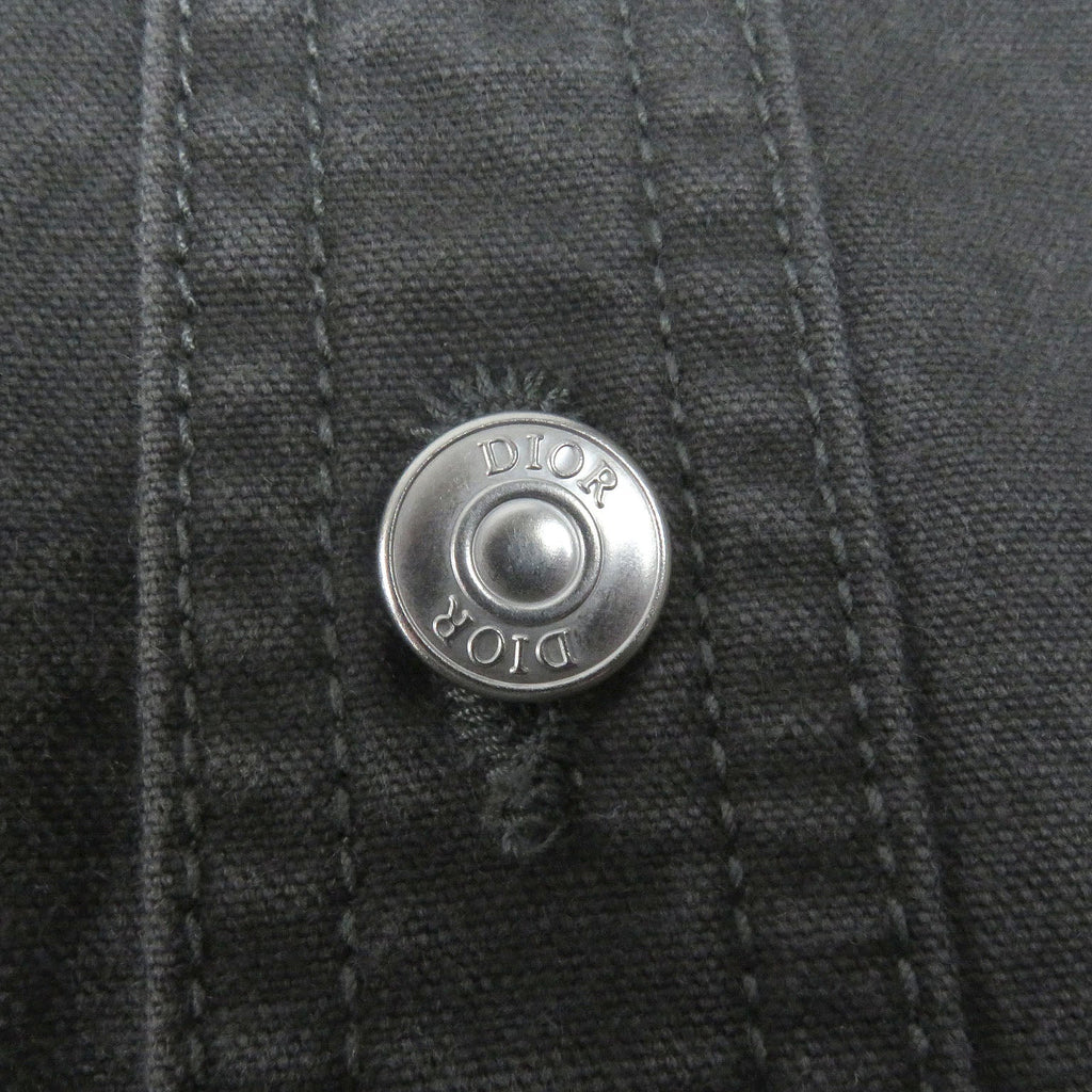 Pristine DIOR Long sleeve shirt Couture washed finish gray 39 383D587AY520