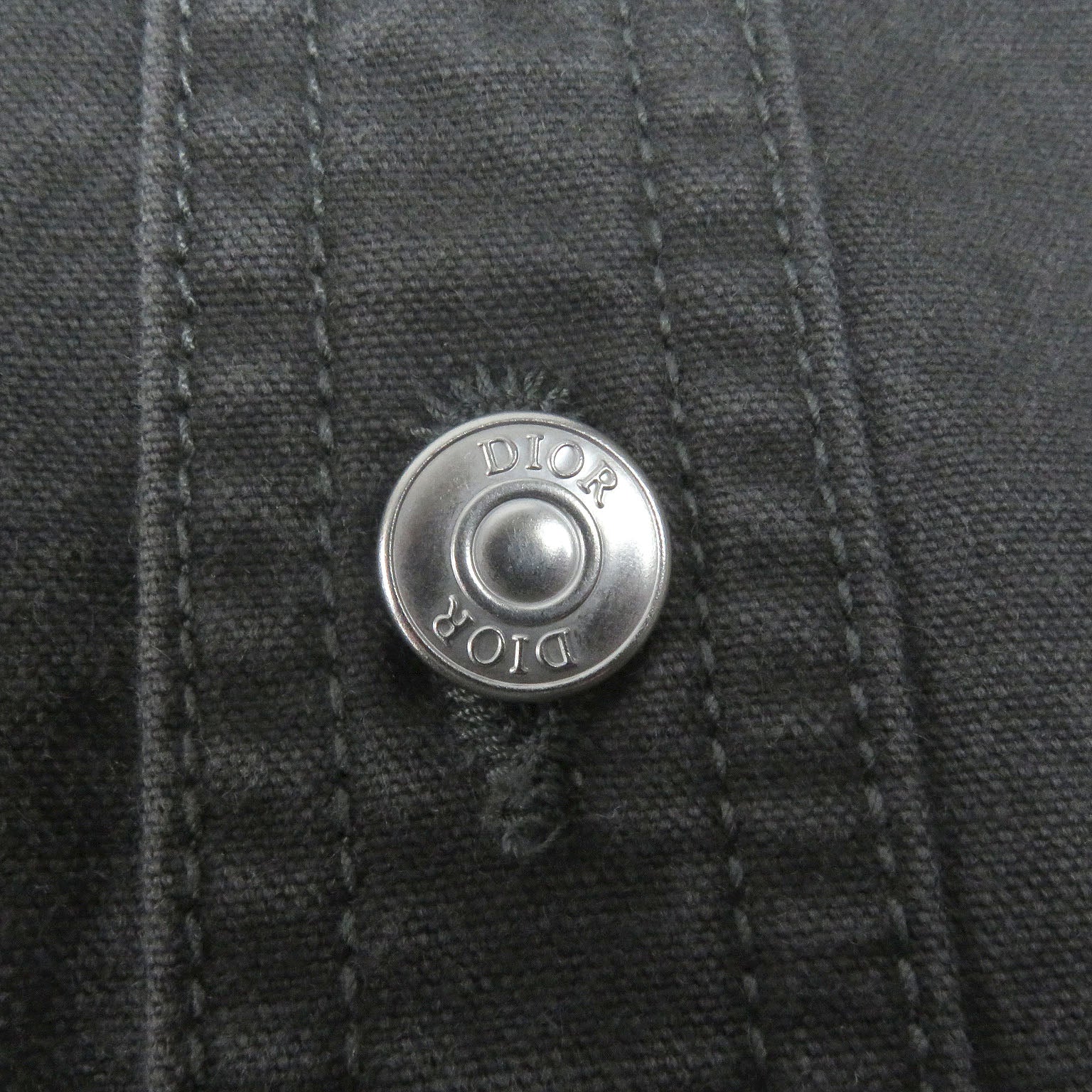 Pristine DIOR Long sleeve shirt Couture washed finish gray 39 383D587AY520