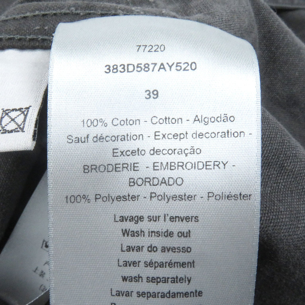 Pristine DIOR Long sleeve shirt Couture washed finish gray 39 383D587AY520