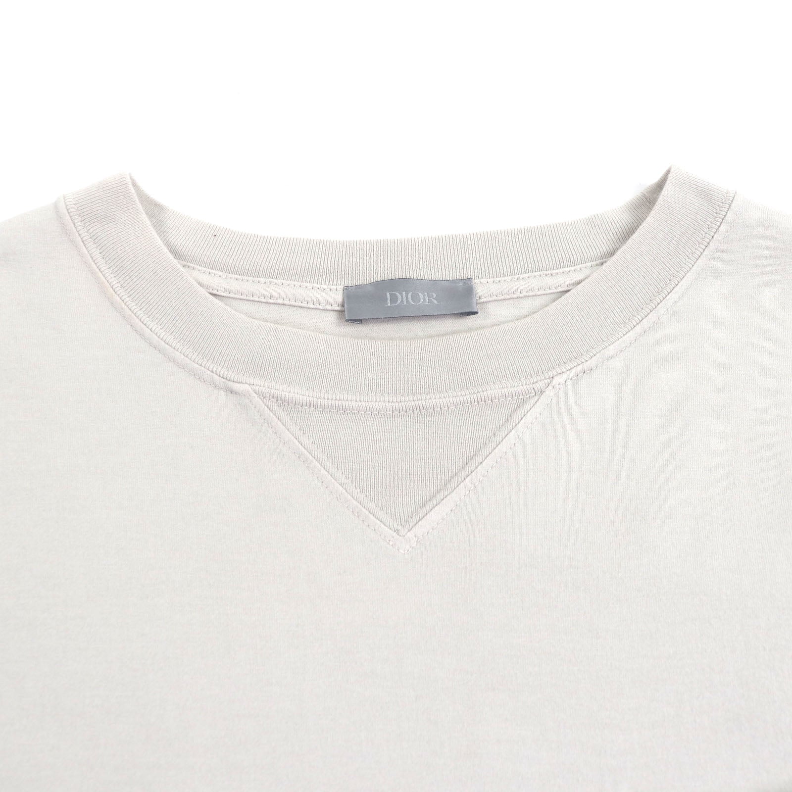 Great DIOR Short sleeve T-shirt gray cotton mens XS 243J634B0677