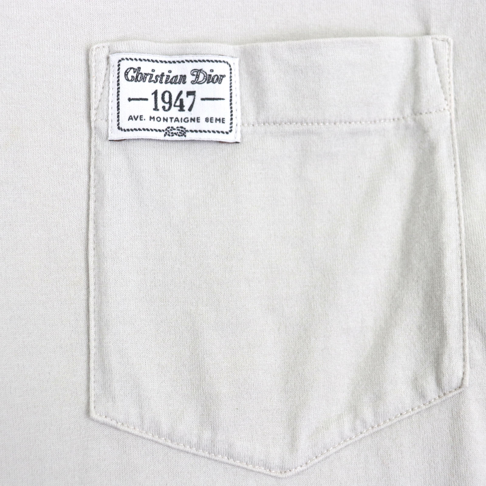 Great DIOR Short sleeve T-shirt gray cotton mens XS 243J634B0677