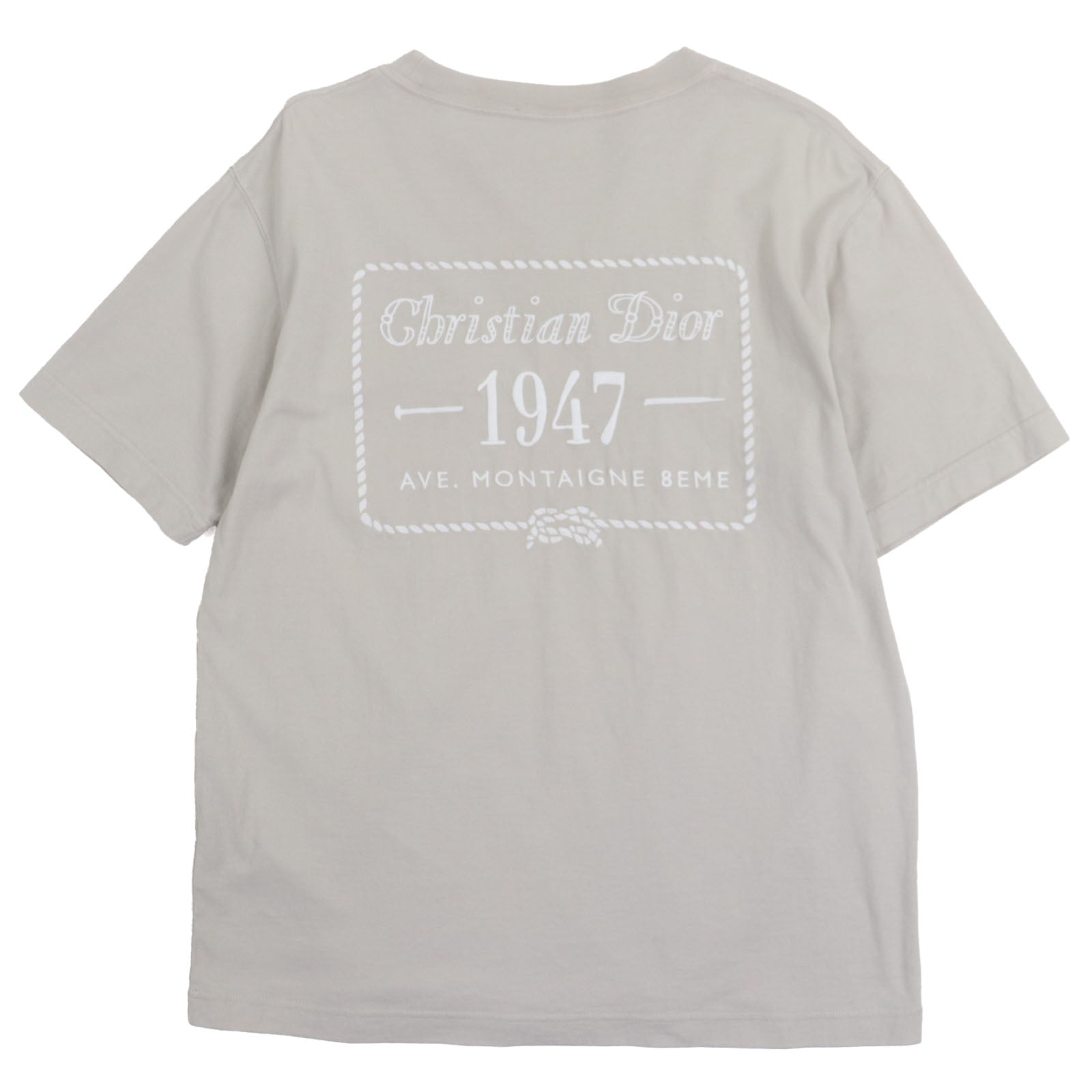 Great DIOR Short sleeve T-shirt gray cotton mens XS 243J634B0677