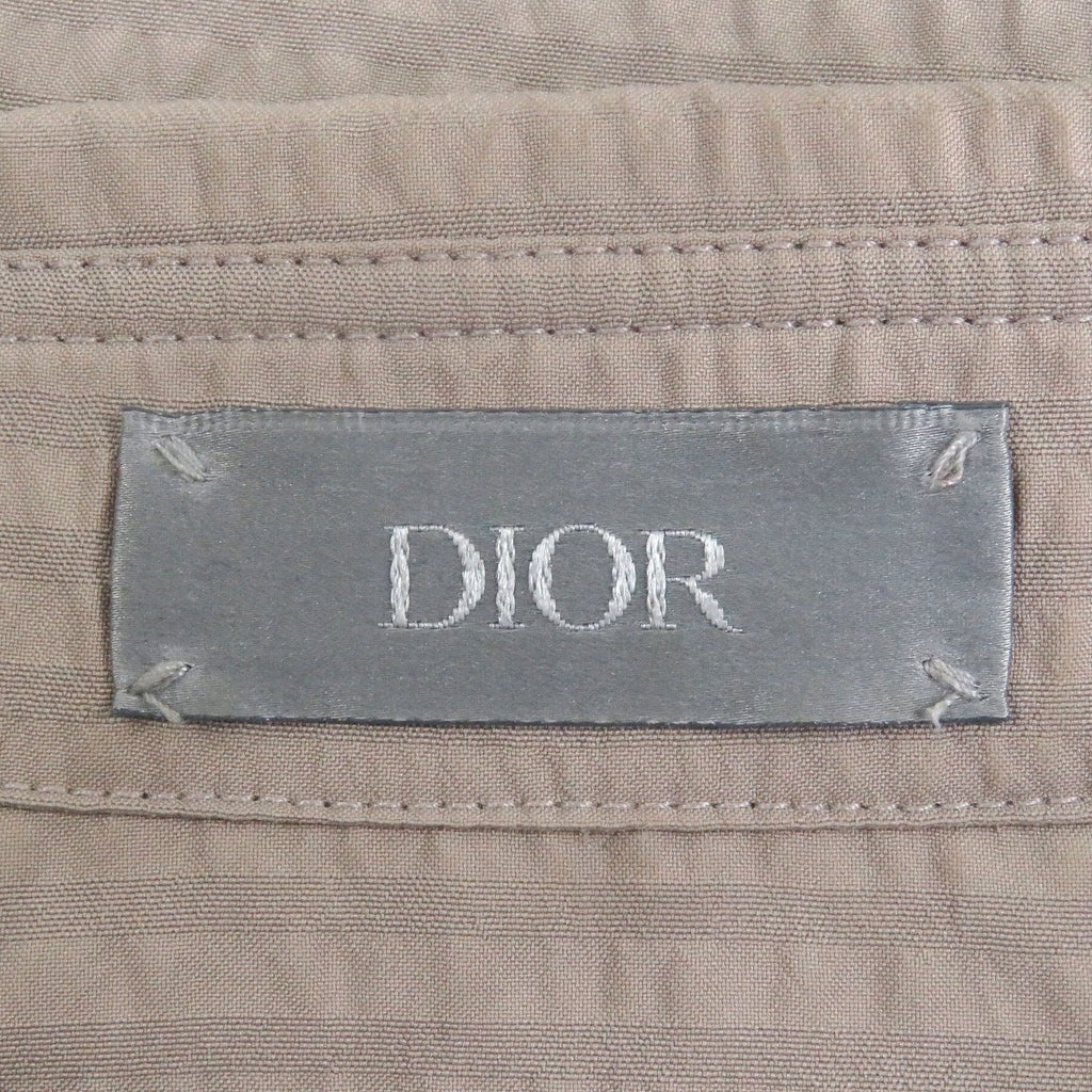 Excellent DIOR Short sleeve shirt Check Pattern Logo Patch Soccer Fabric
