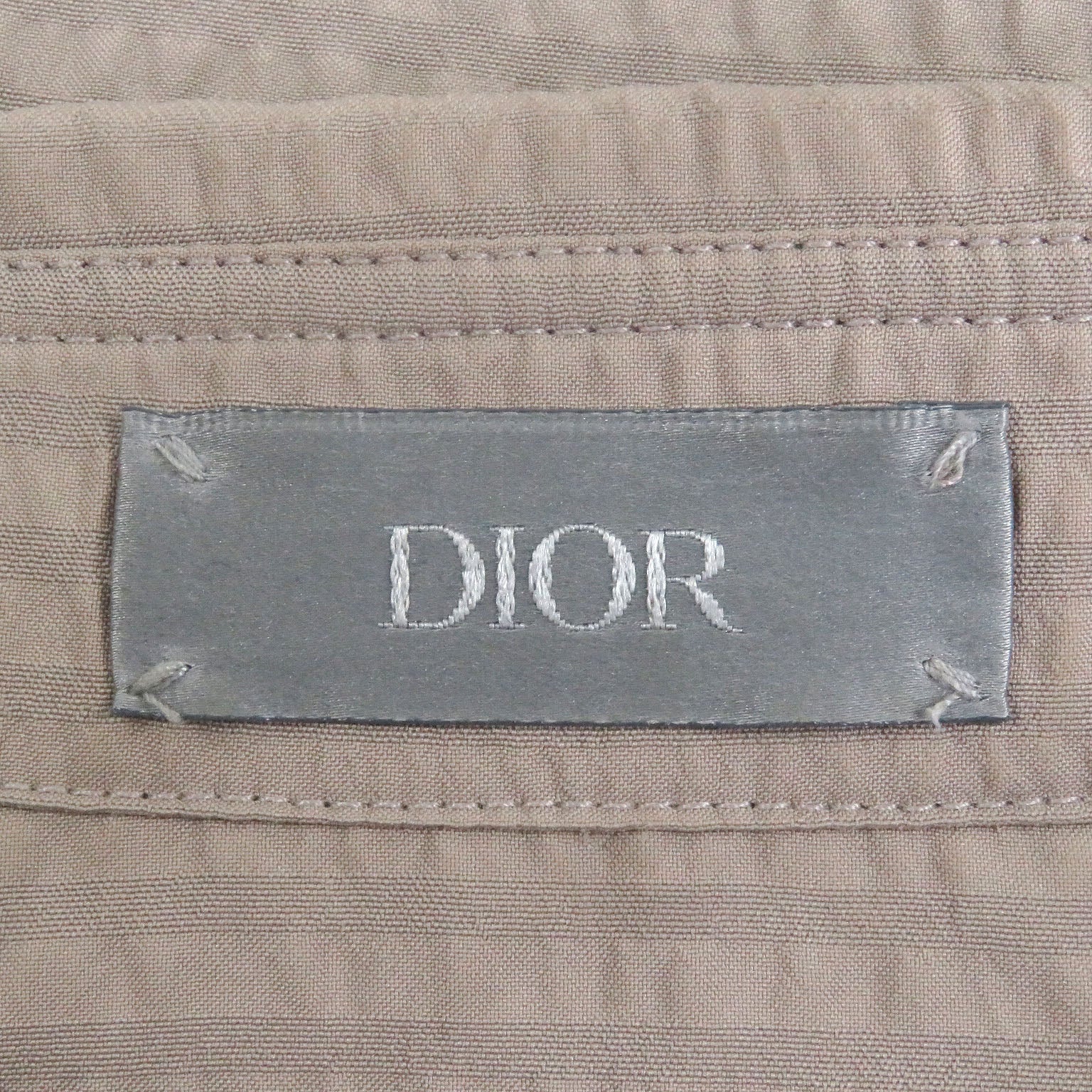 Excellent DIOR Short sleeve shirt Check Pattern Logo Patch Soccer Fabric