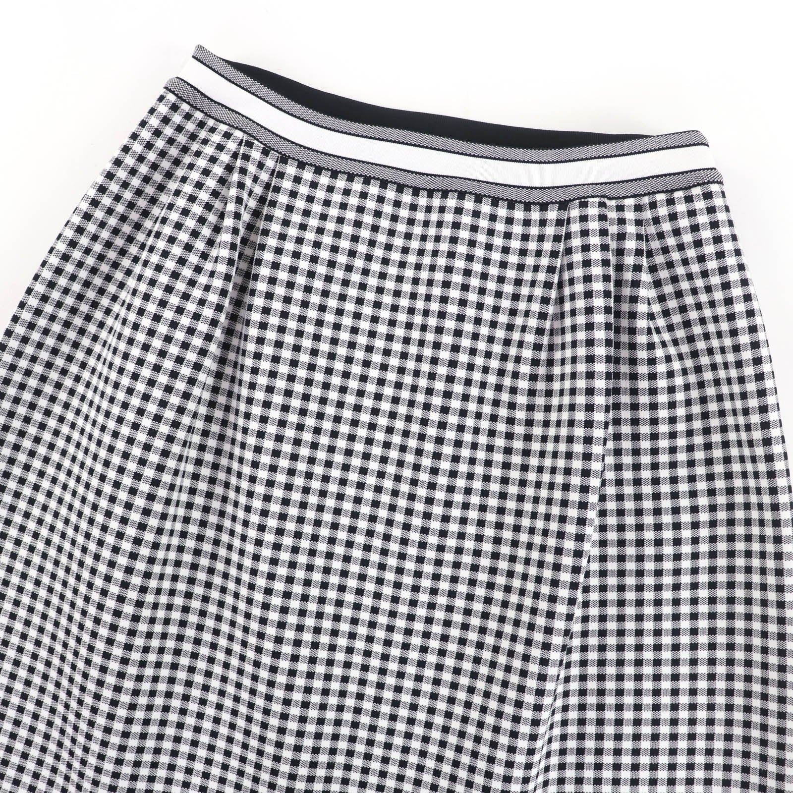Excellent Christian Dior Checkn Dior Gingham Check A-line Skirt 42 344J10AM532