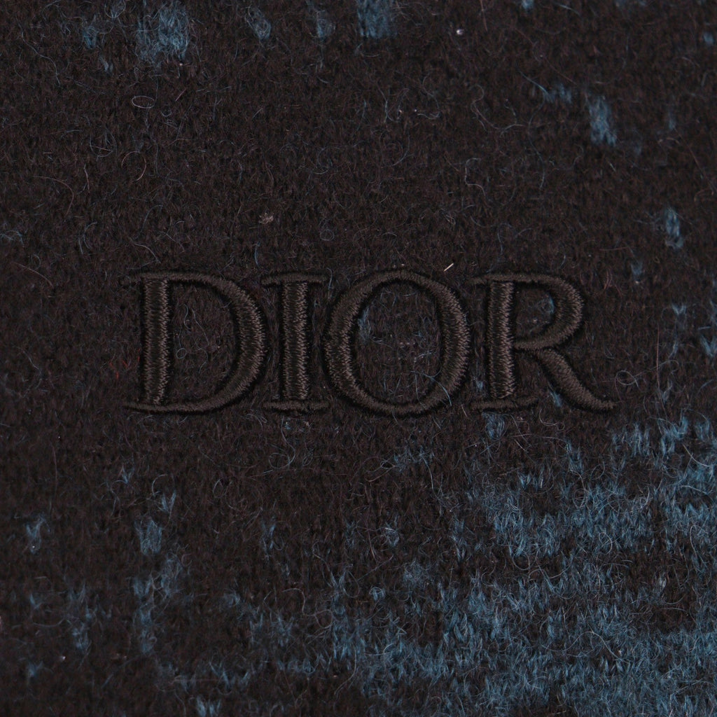 Great DIOR Peter Doig sweater Black blue mohair mens L 143M649AT276