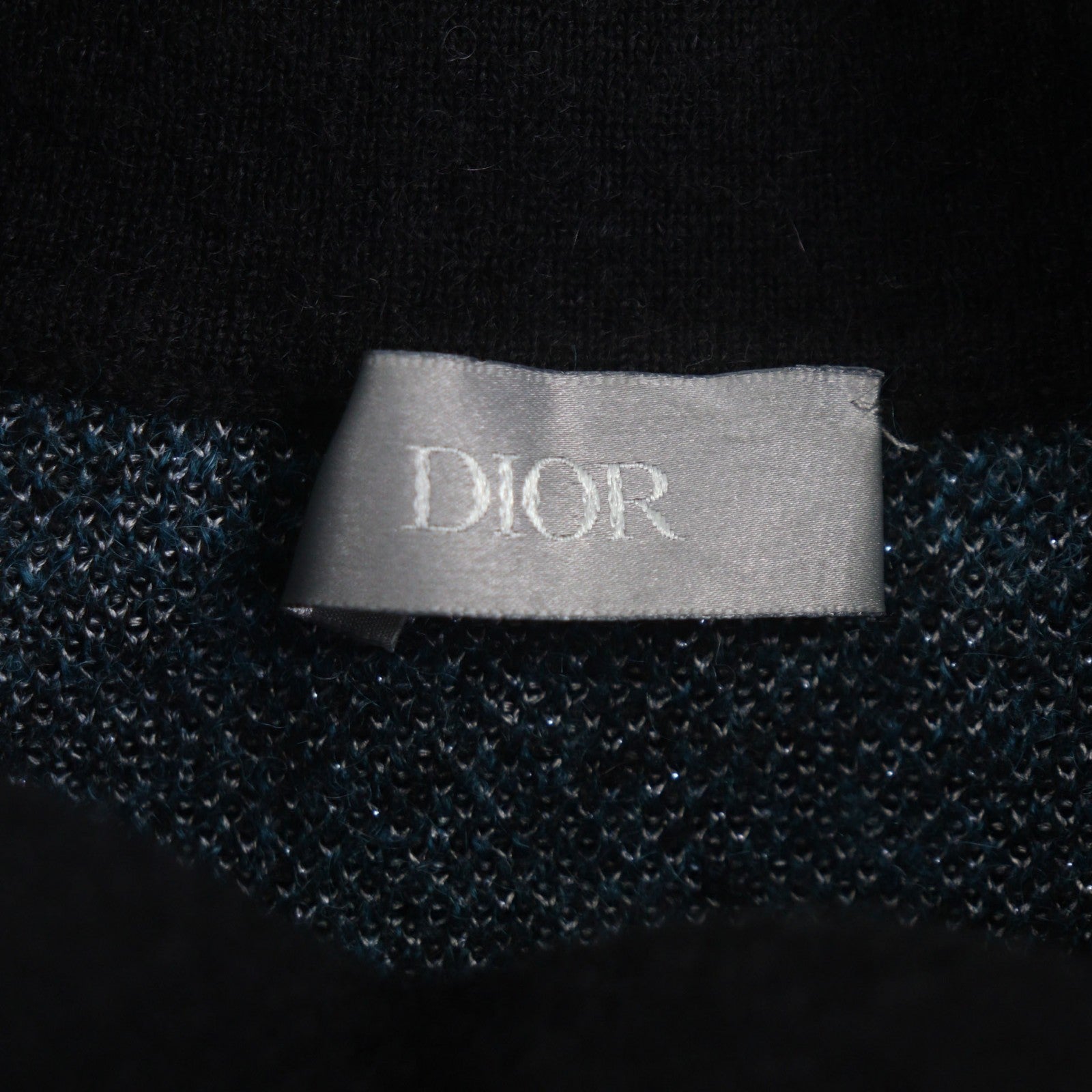 Great DIOR Peter Doig sweater Black blue mohair mens L 143M649AT276