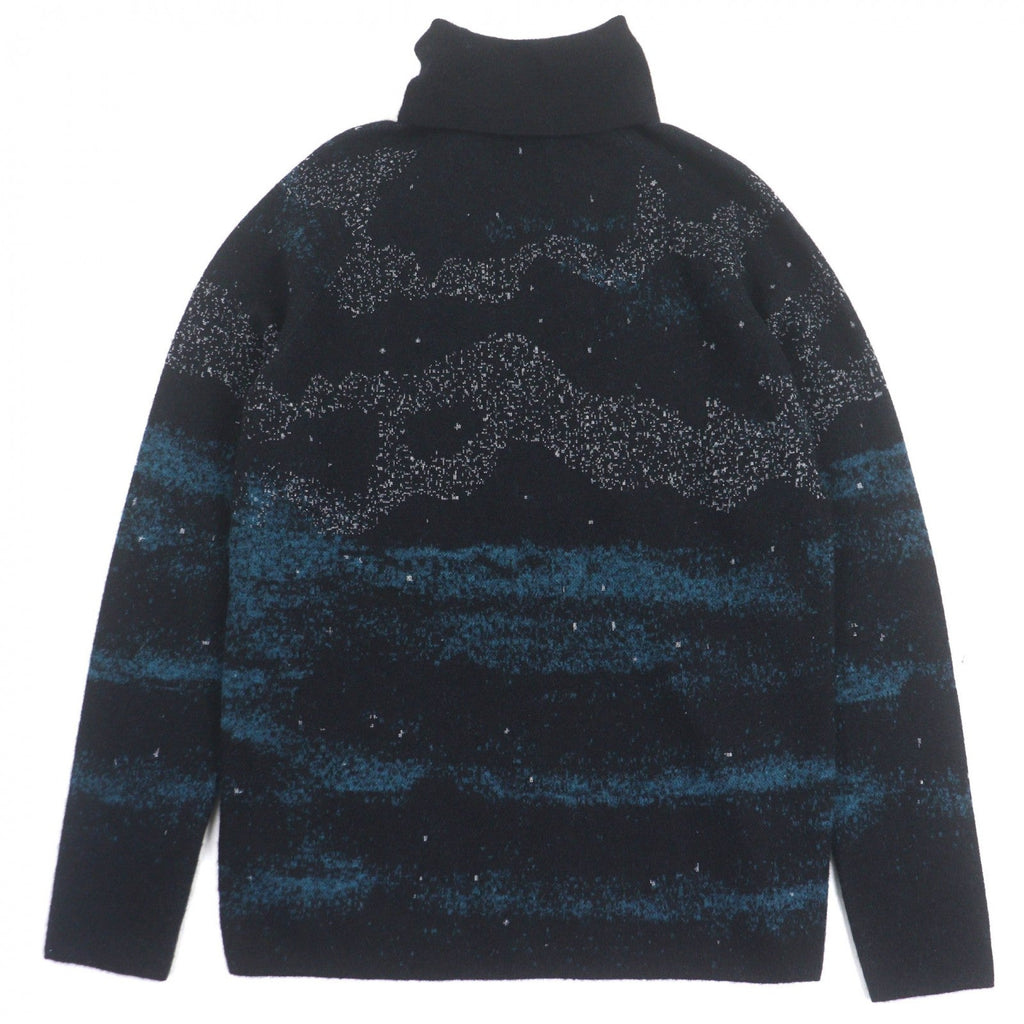 Great DIOR Peter Doig sweater Black blue mohair mens L 143M649AT276