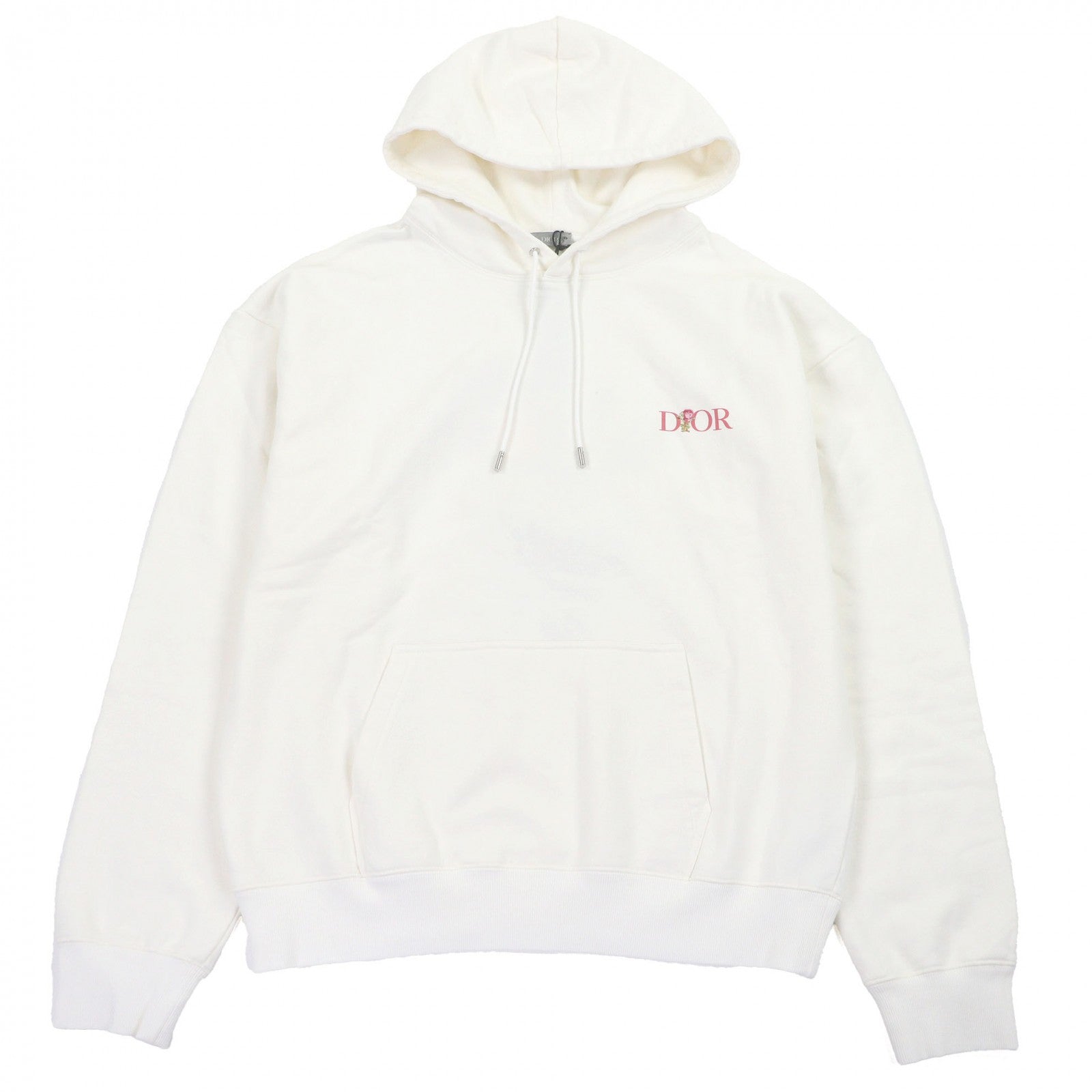 Pristine DIOR hoodie JARDIN Rose Embroidery Back Embroidery Ivory cotton mens