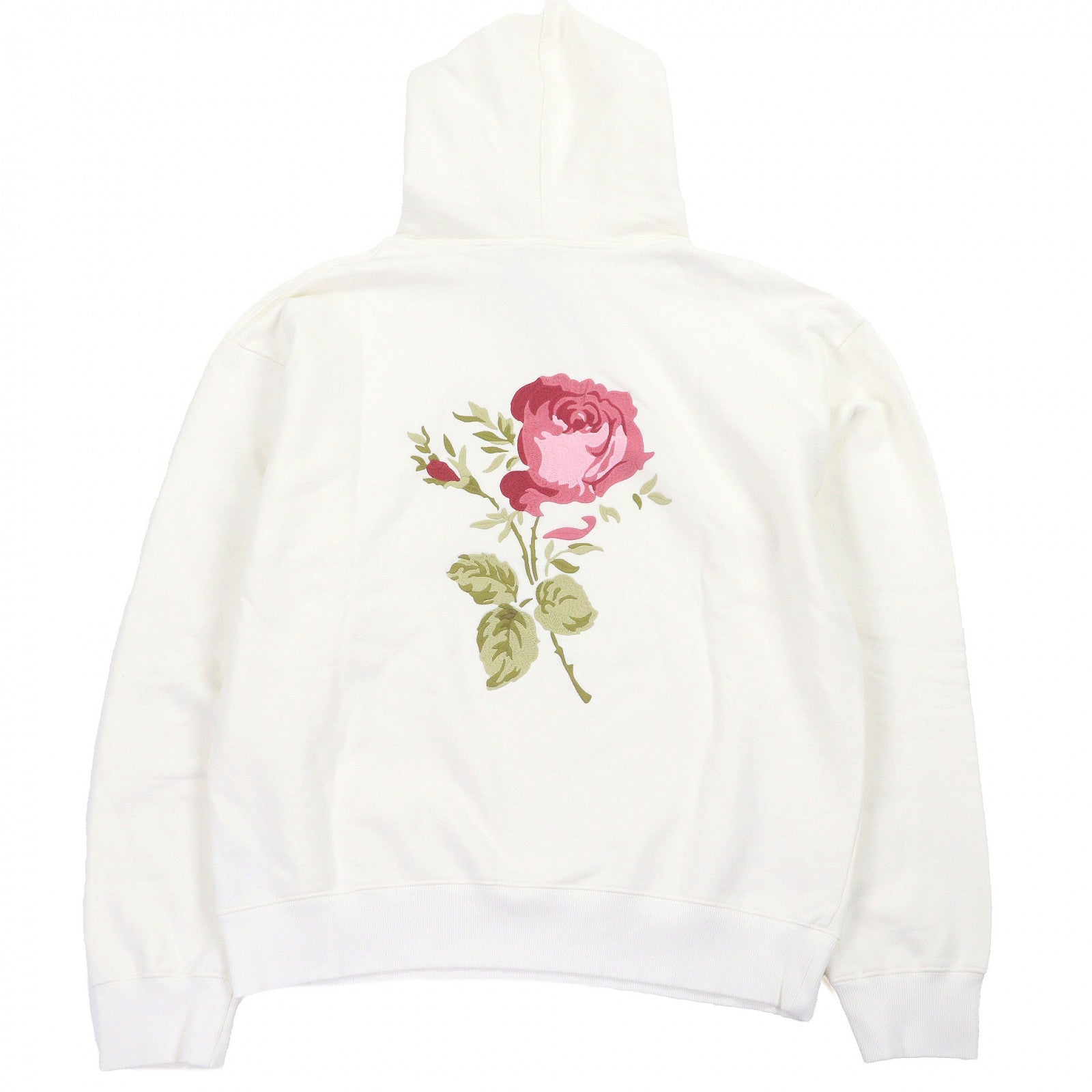 Pristine DIOR hoodie JARDIN Rose Embroidery Back Embroidery Ivory cotton mens