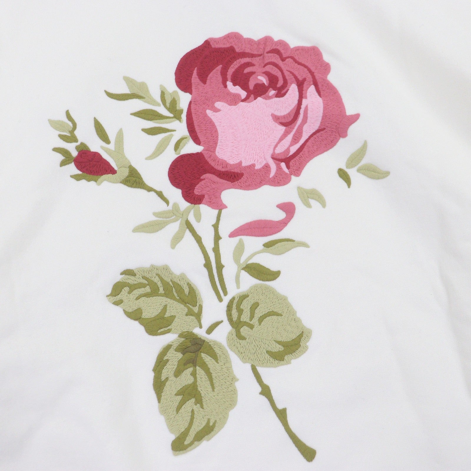 Pristine DIOR hoodie JARDIN Rose Embroidery Back Embroidery Ivory cotton mens