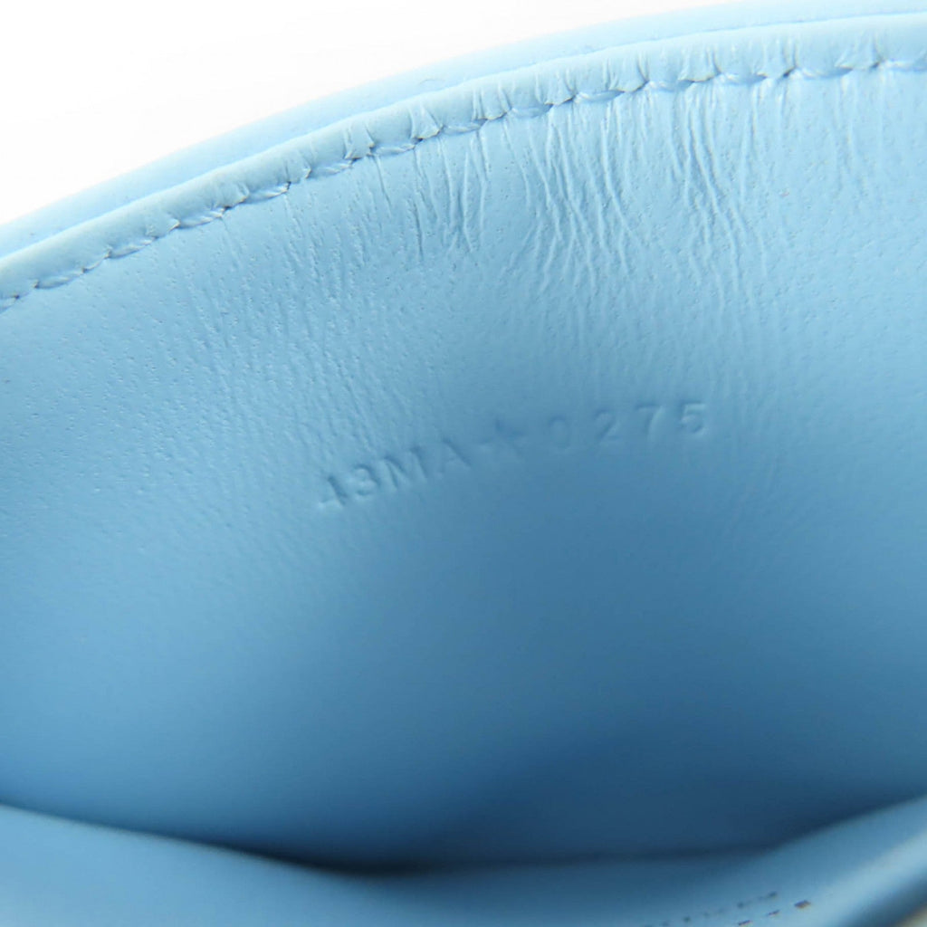 Excellent Christian Dior Dior Caro Freesia crystal card holder Light blue