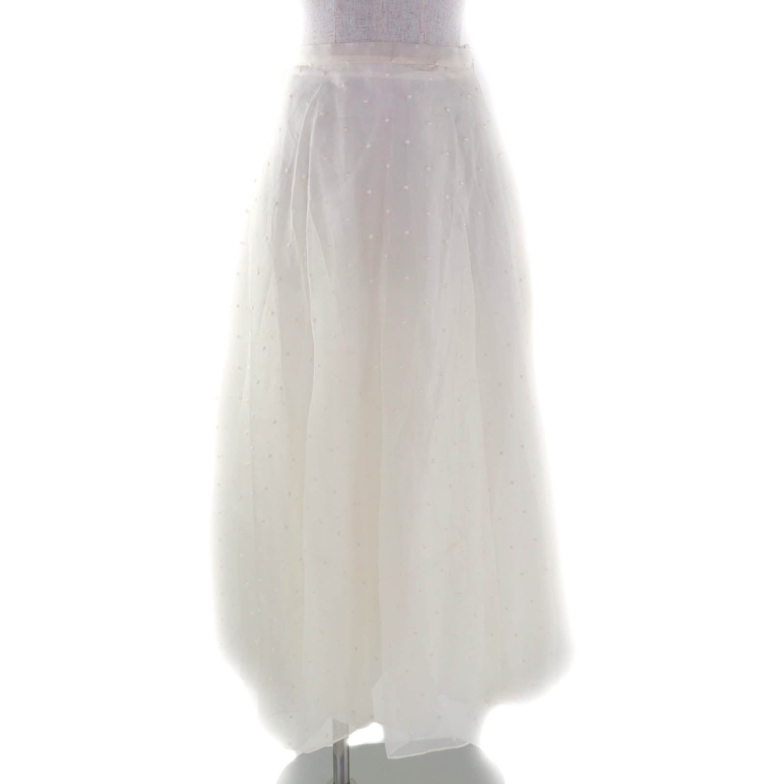 Excellent Christian Dior skirt off white silk Women 38 8C21329A1684