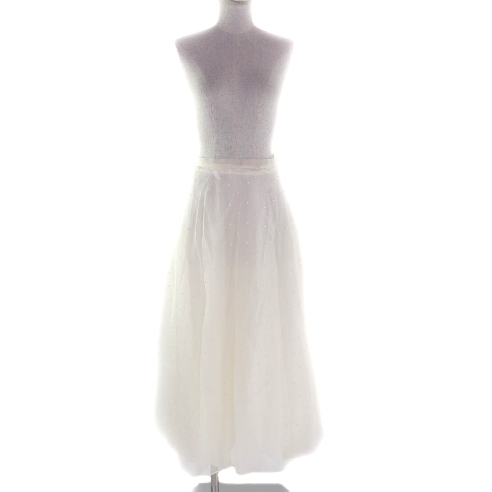 Excellent Christian Dior skirt off white silk Women 38 8C21329A1684