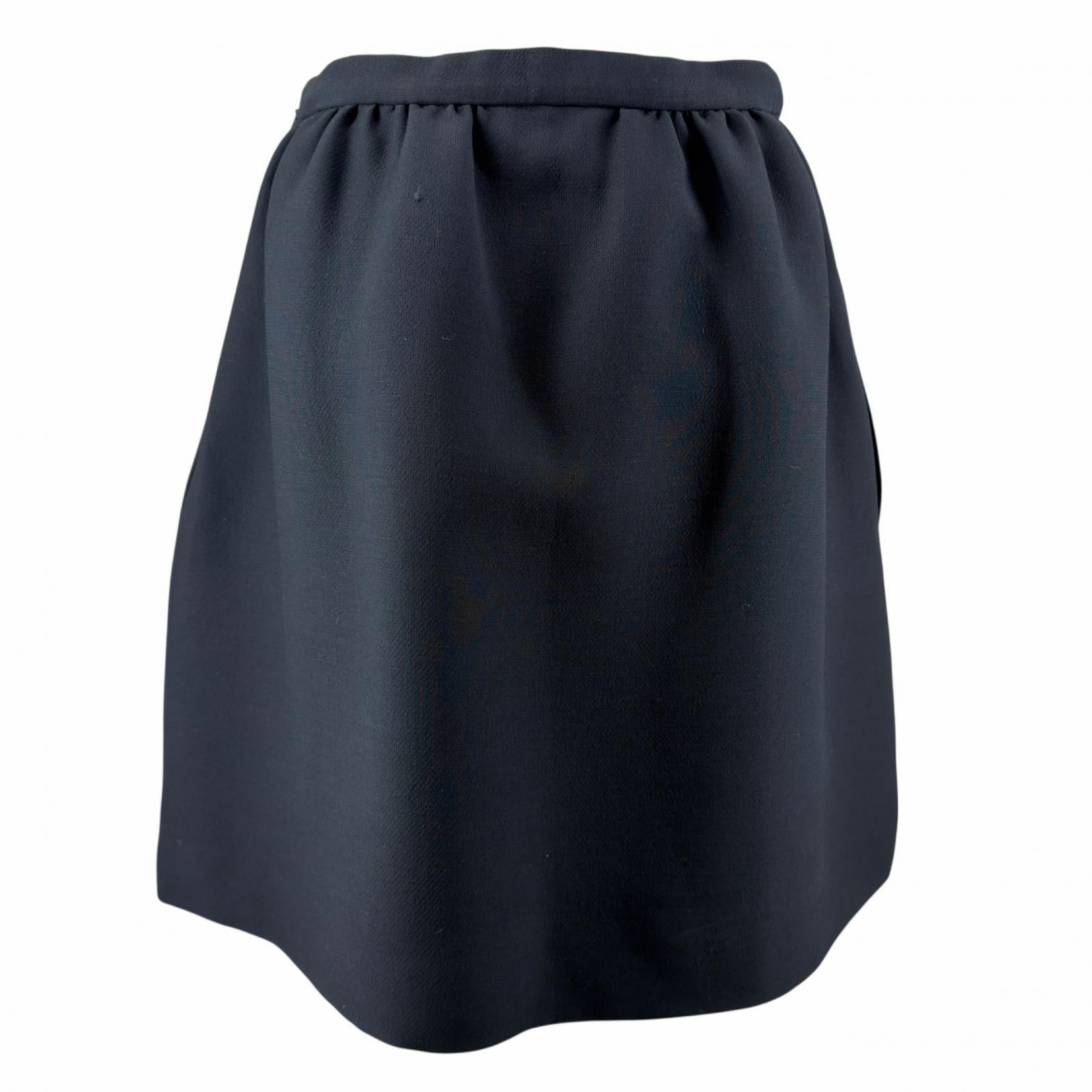 Great Christian Dior Mini skirt black wool Women 40 111J30A1166