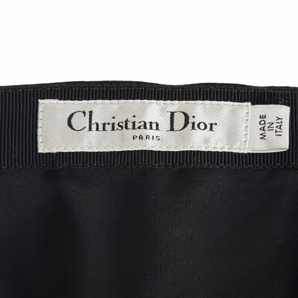 Great Christian Dior Mini skirt black wool Women 40 111J30A1166