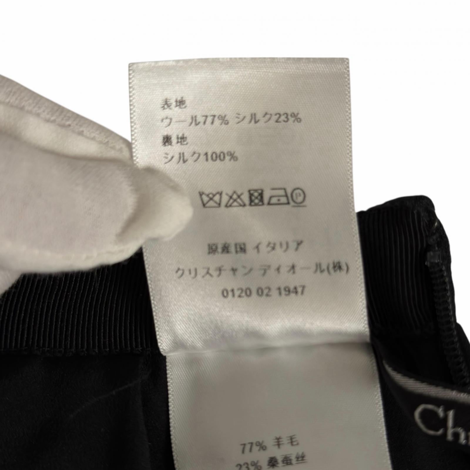 Great Christian Dior Mini skirt black wool Women 40 111J30A1166