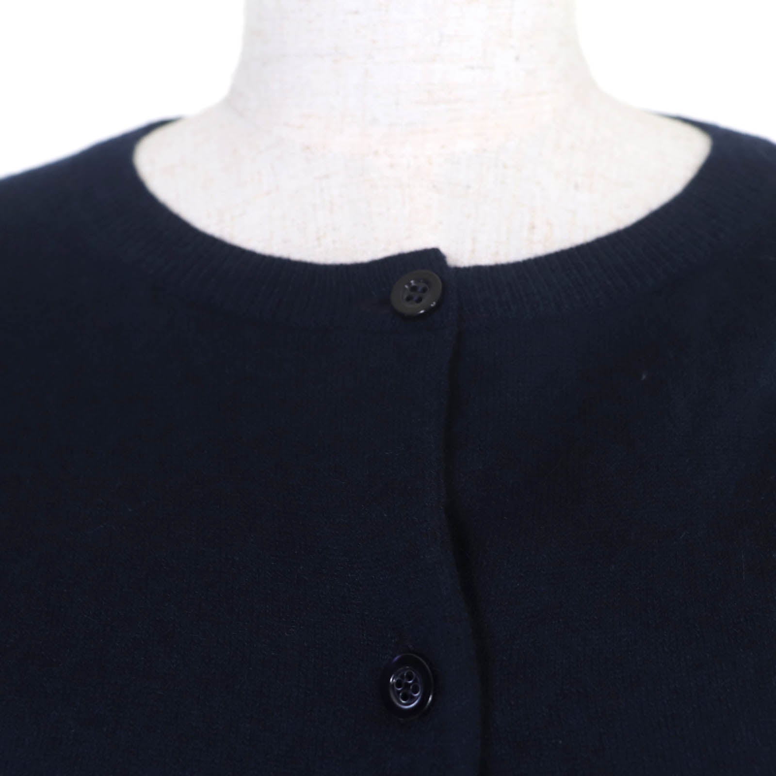 Great Christian Dior cardigan Beaded long-sleeved knit Navy cashmere 40
