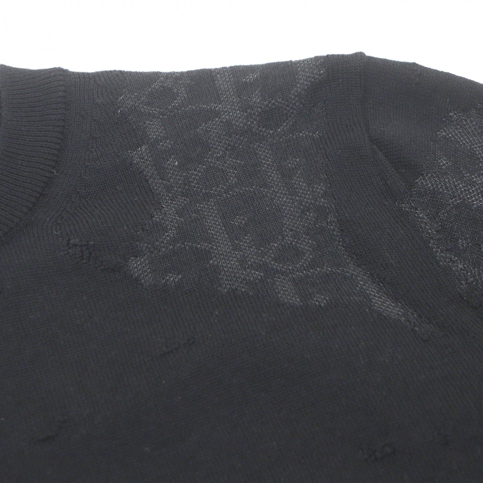 Great DIOR sweater Oblique Crushed Opal Processing Thin black wool
