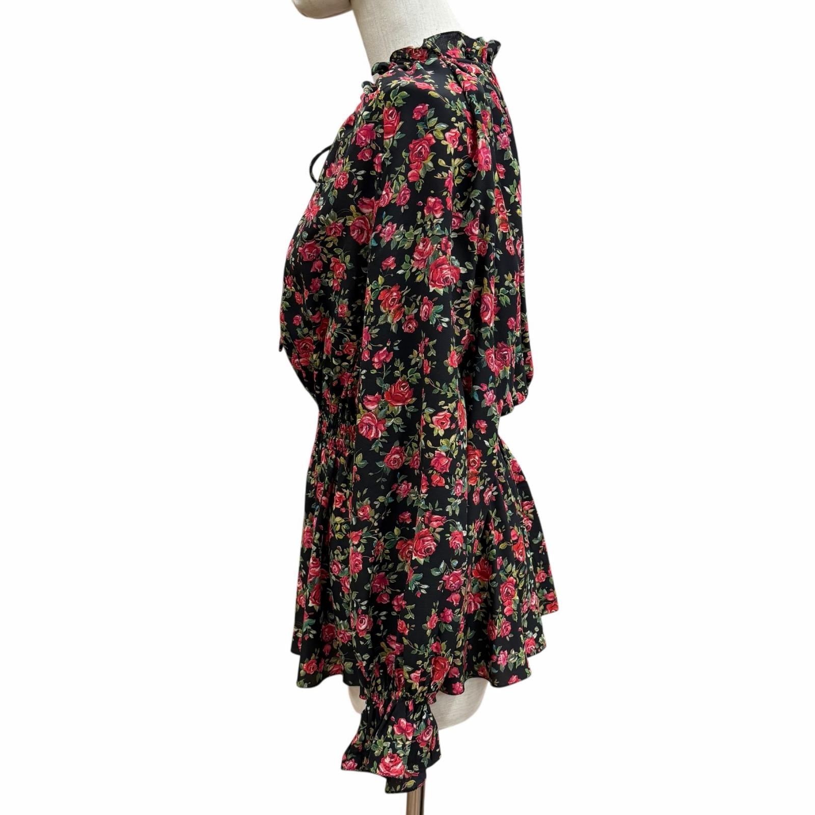 Excellent DOLCE&GABBANA blouse black silk Women 44
