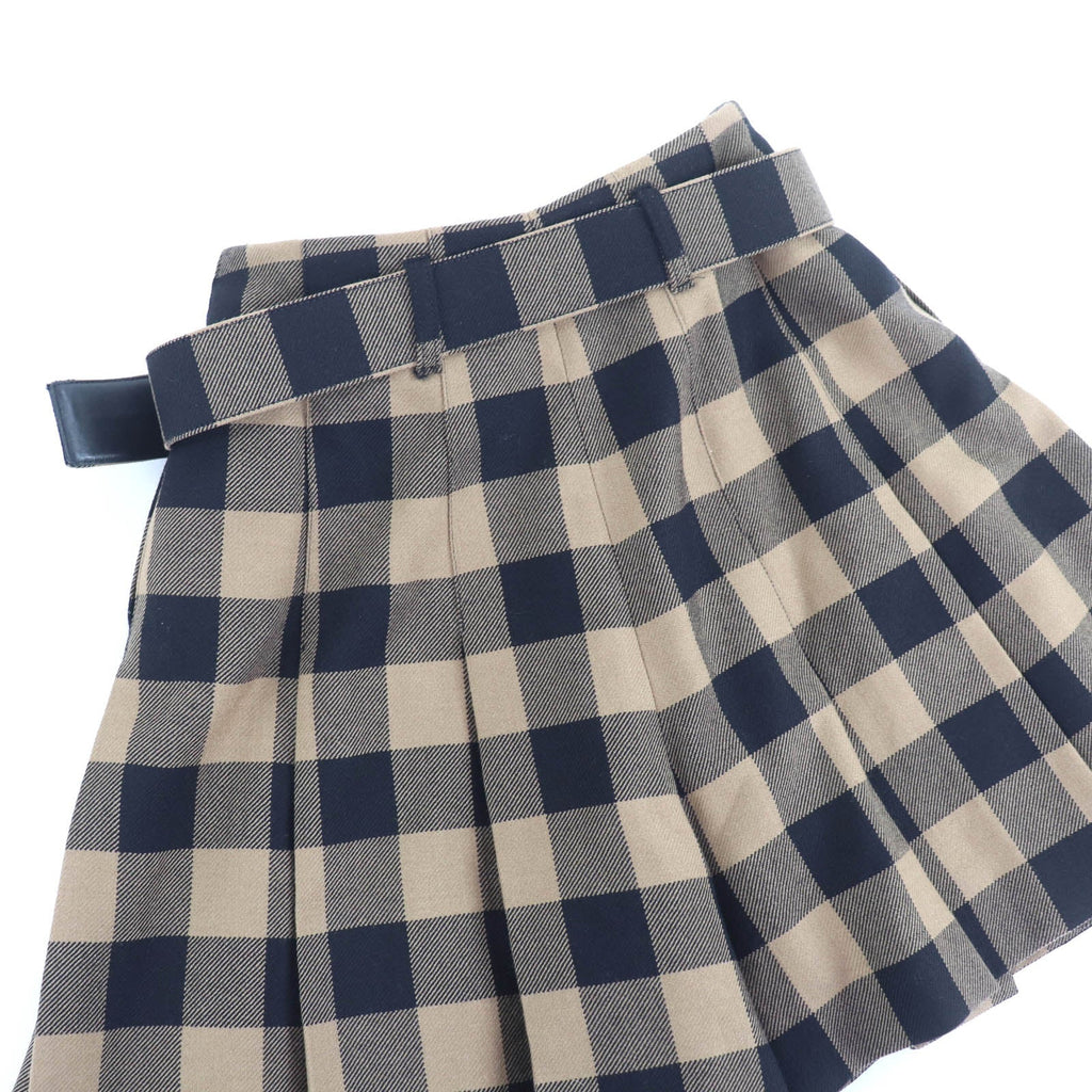 Excellent Christian Dior Shorts Culotte skirt Brown wool Women 42 041P17A1184