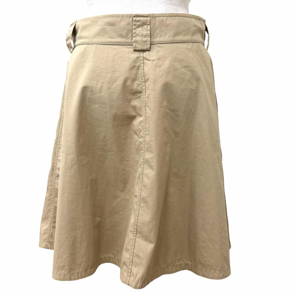 Excellent Christian Dior flare skirt beige cotton Women 42 247J07A3332