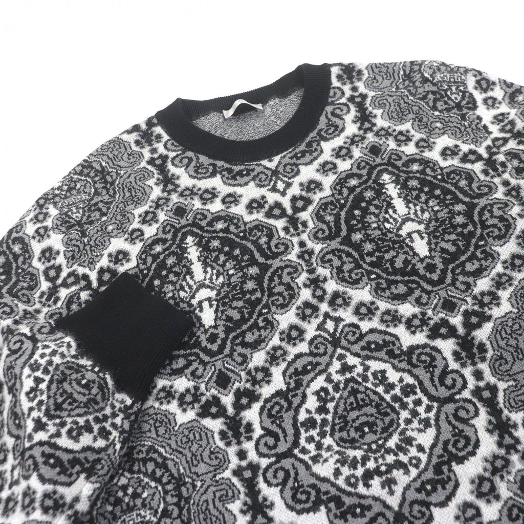 Excellent DIOR sweater Paisley Pattern Crew Neck Mohair Blend Jacquard Knit