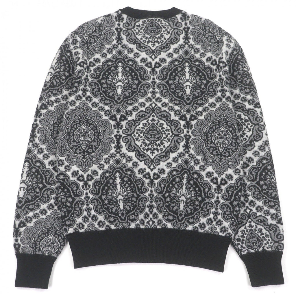 Excellent DIOR sweater Paisley Pattern Crew Neck Mohair Blend Jacquard Knit