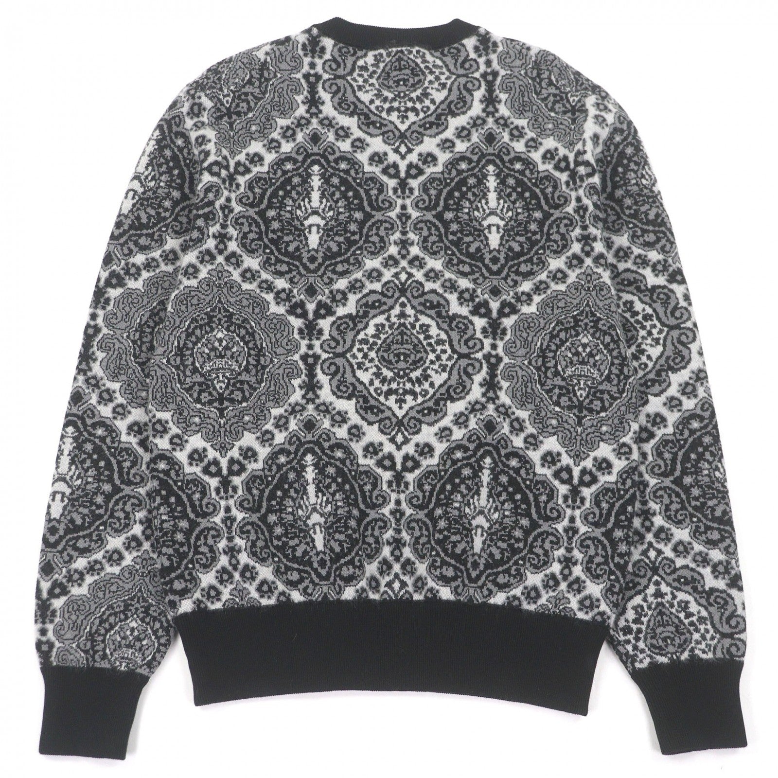 Excellent DIOR sweater Paisley Pattern Crew Neck Mohair Blend Jacquard Knit